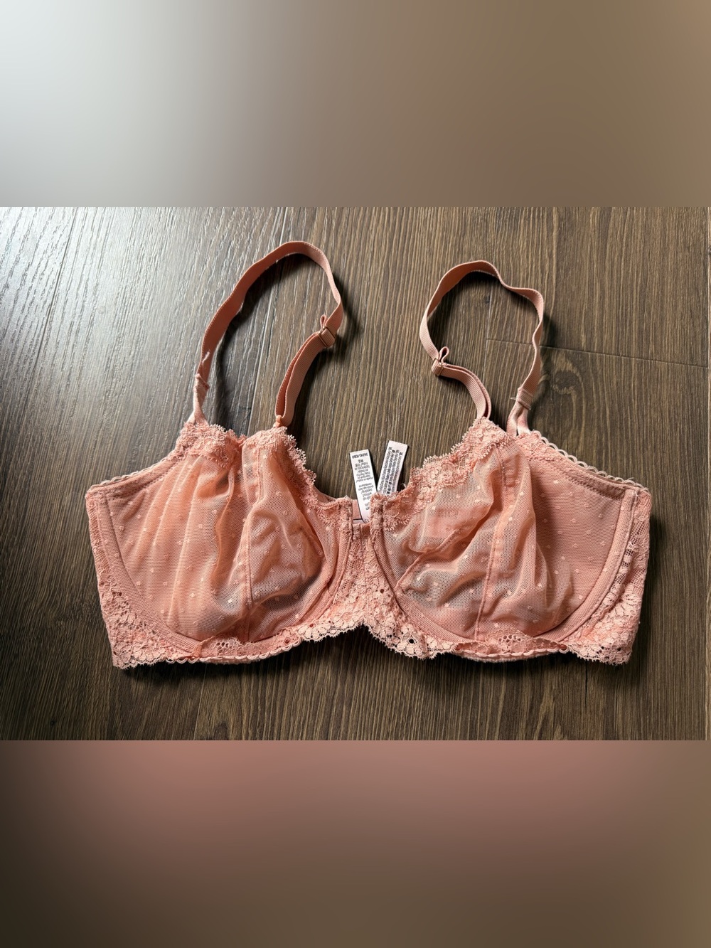 Victoria's Secret Dream Angels Pink Lace Mesh Underwire Push-Up Bra 36DD